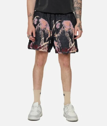 Valabasas Ghost Hands Black Tapestry Shorts (2)