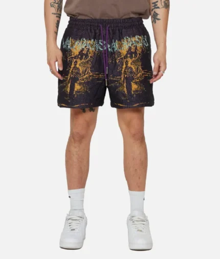 Valabasas Ghost Hands Purple Tapestry Shorts (2)