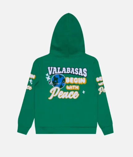 Valabasas Harmony Fleece Hoodie Green (1)