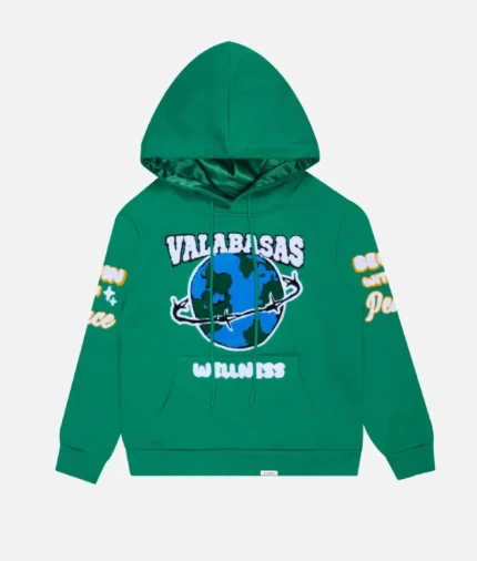 Valabasas Harmony Fleece Hoodie Green (2)