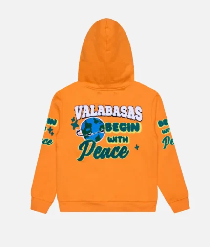 Valabasas Harmony Fleece Hoodie Orange (1)